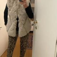 Gilet vera pelliccia e pelle