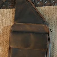 Monospalla marsupio in vero cuoio artigianale