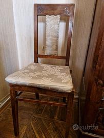 2 sedie in legno massello anni '30