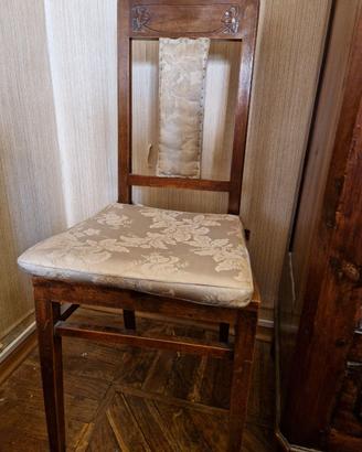 2 sedie in legno massello anni '30