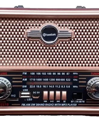 Radio Vintage Bestek Bluetooth AM/FM/SW MP3