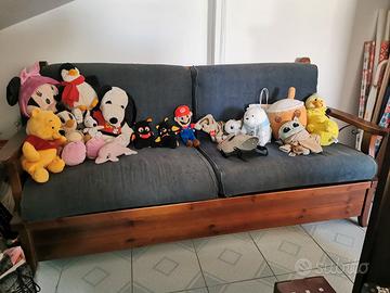 Divano letto legno e ferro battuto