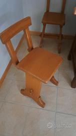 sedie rovere massiccio 