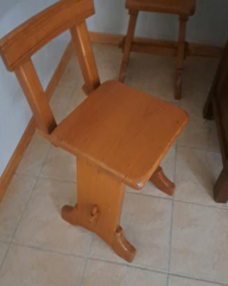 sedie rovere massiccio 