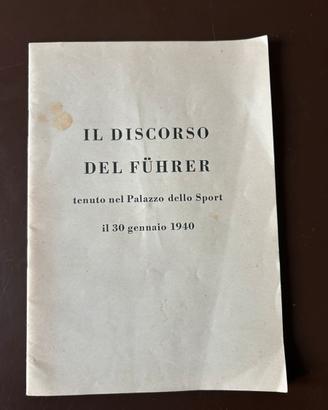Il discorso del Fuhrer