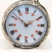 Splendido orologio donna in argento fine 1800