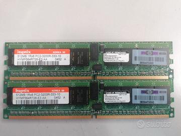Memoria Ram 2x512mb hynix PC2 3200R