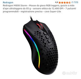 Mouse Gaming Redragon M808 Storm RGB