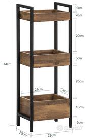 Scaffale Bagno Salvaspazio - Stile Industrial