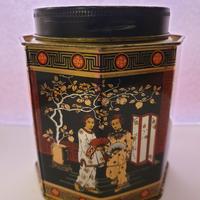 RARA SCATOLA LATTA OTTAGONALE ANNI 60 VINTAGE