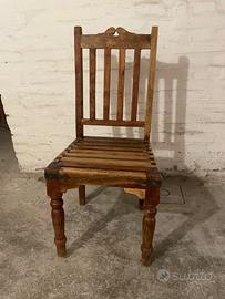 Set di 4 Sedie teak massello