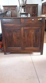 CREDENZA PIEMONTESE DELLA PRIMA META' 800 IN NOCE