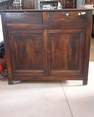 CREDENZA PIEMONTESE DELLA PRIMA META' 800 IN NOCE