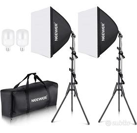 NEEWER 700W Softbox KIT ,4 LUCI A METÀ PREZZO