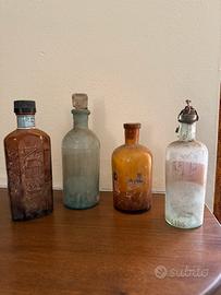 Bottiglie in vetro medicinali anni 1900