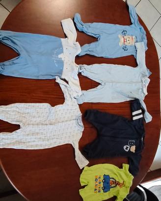 Set 6 tutine neonato primi mesi 
