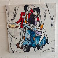 quadro Arte Zeta Studio 80x80 Lupin e Fujiko  