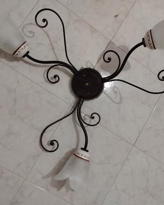 lampadario in ferro battuto