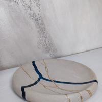 Svuota tasche in pietra leccese, resina e oro 