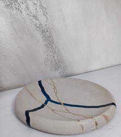 Svuota tasche in pietra leccese, resina e oro 