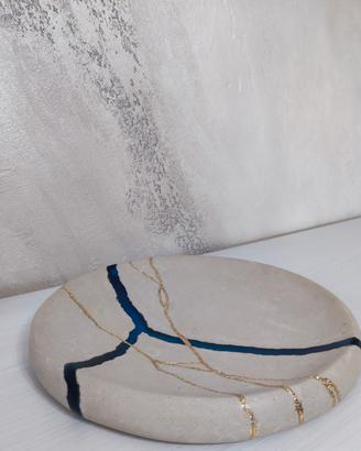 Svuota tasche in pietra leccese, resina e oro 