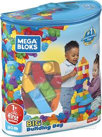 Mega Bloks-Big Building Bag, 80 Pezzi
