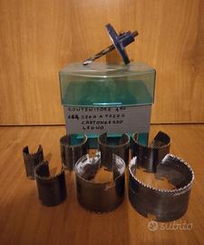 Kit seghe a tazza per legno cartongesso + contenit