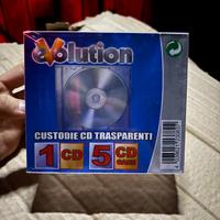 25 Custodie CD trasparenti, pack x5