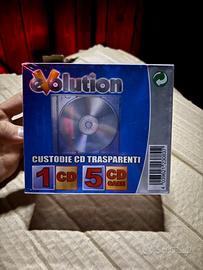 25 Custodie CD trasparenti, pack x5