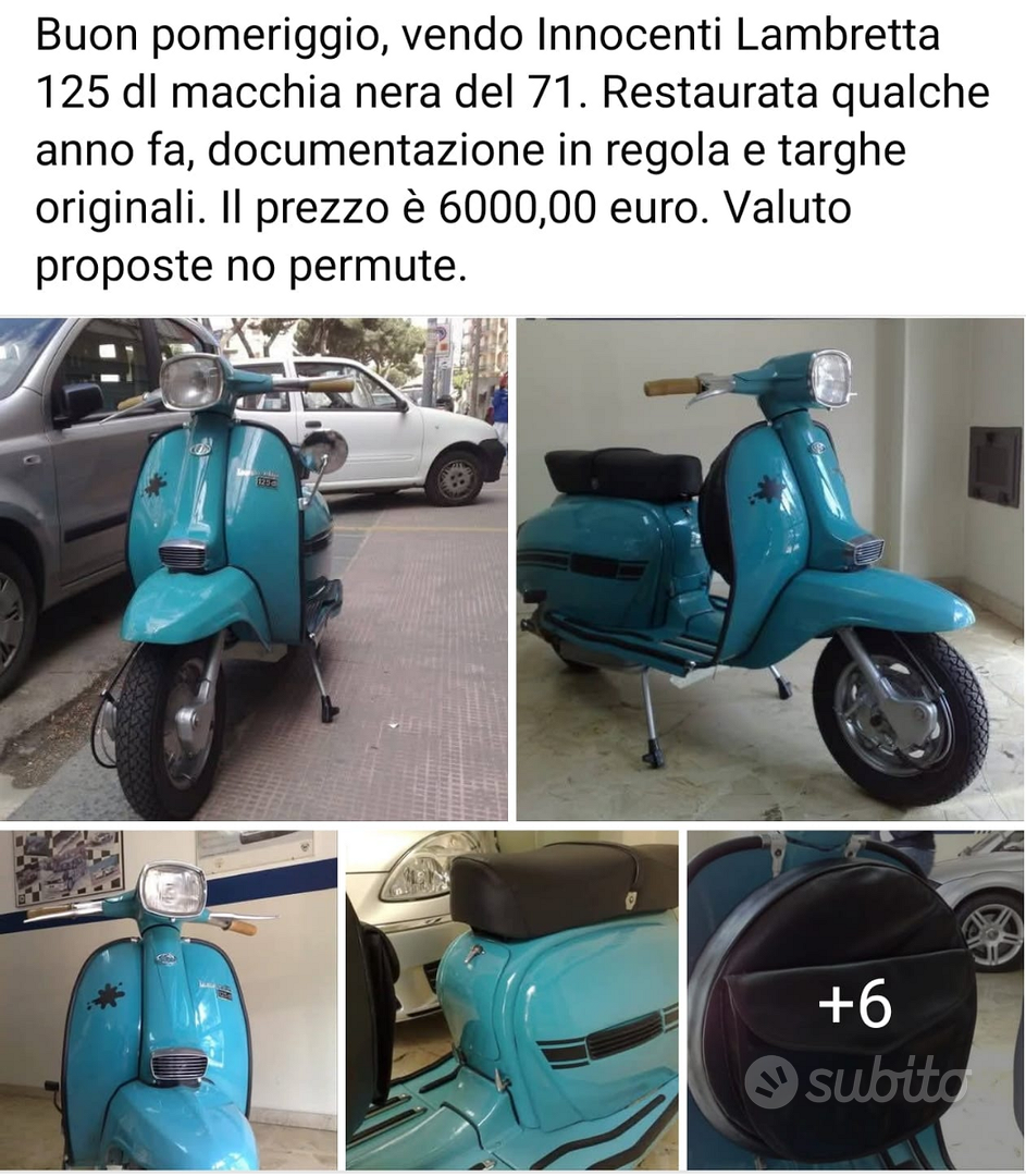 Vendo Scooter Subito Scooter 50cc Lambretta 200 Lambretta Macchia