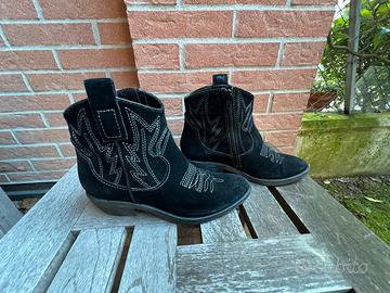 Stivaletti camoscio neri 37 Adele Dezotti