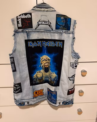 Battle vest/gilet metal - cucito a mano - taglia L
