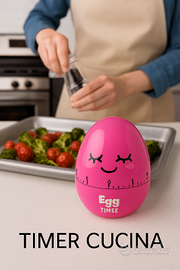 Timer Meccanico a Forma di Uovo 60 Minuti Fucsia