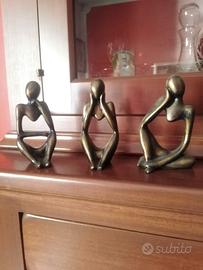 Set di 3 figure uomo pensatore 