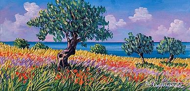 Quadro di paesaggio olio su tela firmato