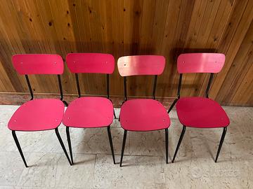 4 sedie vintage anni 60