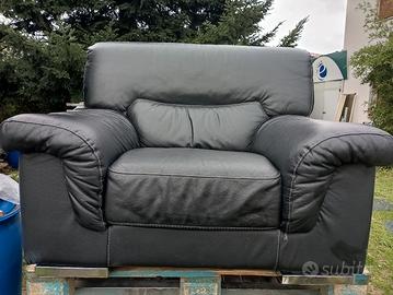 poltrona maxi di design, in pelle di Toro