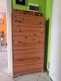 Scarpiera legno massello