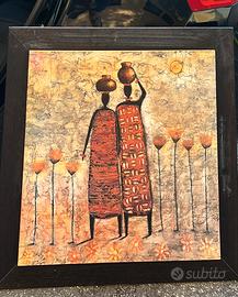 Quadro etnico in legno