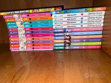Lotto di manga shoujo vari + 2 volumi super mario