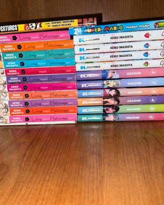Lotto di manga shoujo vari + 2 volumi super mario