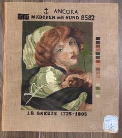 MATCHEN MIT HUND - Tela da ricamare piu matassine