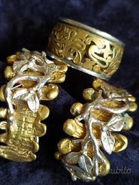 Parure anello e orecchini