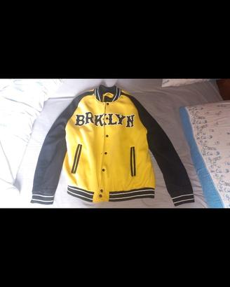 Giacca Varsity Bershka "Brooklyn" - Giallo/Nero