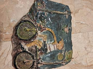 Ceramica d’arte CICLISMO d'epoca - Firmata 1954