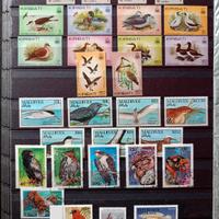 Francobolli Uccelli 40 valori nuovi/usati
