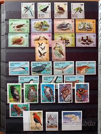 Francobolli Uccelli 40 valori nuovi/usati