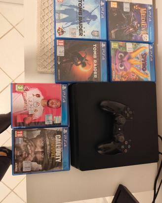 Play  station 4 slim 1tb con giochi