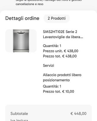 Lavastoviglie Bosh libera installazione