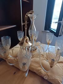 Lampadario vintage classico di murano